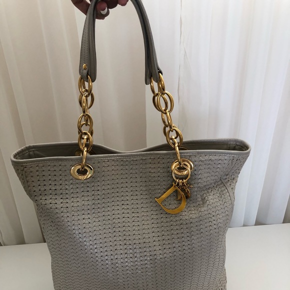Dior Handbags - Dior Lambskin tote with gold Dior hardware &charms